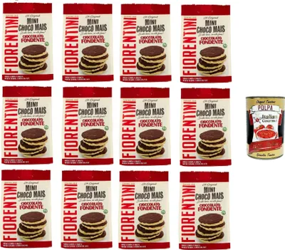 Produktbild von Fiorentini the Originals Mini Choco Corn Dark Chocolate 12 x 60 g + Italian Gourmet polpa 400g