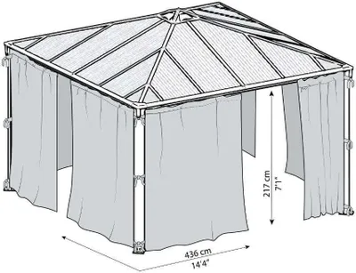Image de Canopia by Palram Palram - Ensemble de rideaux Canopia pour le Pavillon de la Martinique