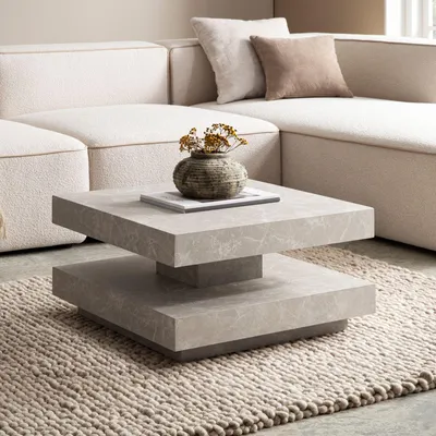 Immagine prodotto di FineBuy Tavolino da salotto 60x60x34 cm Beige Tavolino da divano Design moderno Tavolino da soggiorno con vano portaoggetti Tavolino da salotto quadrato Tavolino da salotto piccolo Tavolino da caffè