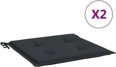 Obrázek produktu pro vidaXL Polštář na zahradní židli 2 ks černý 50x50x3 cm Oxford Fabric