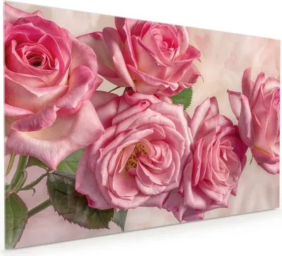 Produktbild von Küchenrückwand Spritzschutz Glas mit Motiv Rosenblütenpracht 40 x 40 cm