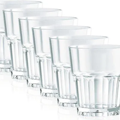 Image de 6 verres incassables - look verre - sans BPA - plastique - lavable au lave-vaisselle