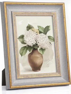 Produktbild von Vintage Fotolijst in Goud Retro Stijl mit Stand, 13 x 18 cm, Grau, Tafelblad, Klassische Fotohalterung