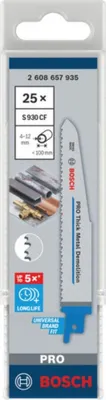 Zdjęcie produktu dla Bosch S930 CF, Brzeszczot do piły, Rura, Profil, Bimetaliczny, Czarny, 8 + 10, 2,5 mm