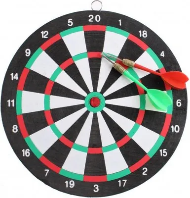 Produktbild von dartscheibe 24 cm mit 2 Pfeilen