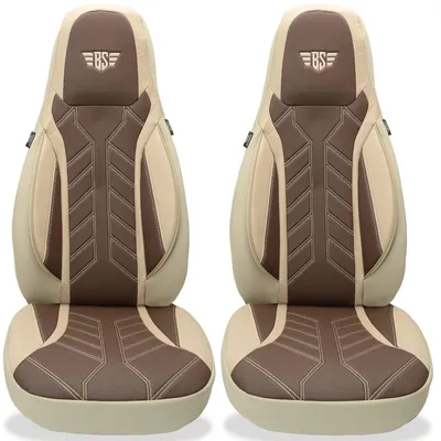 Immagine prodotto di Coprisedili per Renault Arkana, dal 2019 in poi – Coprisedili per sedile del conducente e del passeggero, colore beige/marrone