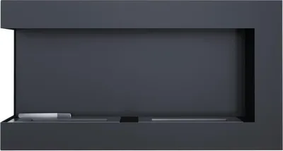 Produktbild von Wand-Biokamin DELTA 900 links Set