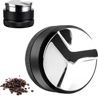 Produktbild von Distributor Espresso Zubehör 51mm Barista Zubehör Leveler Tool Tamper Kaffee Zubehör kaffeeverteiler Kaffee-Nivellierer 304 Edelstahl (51MM)