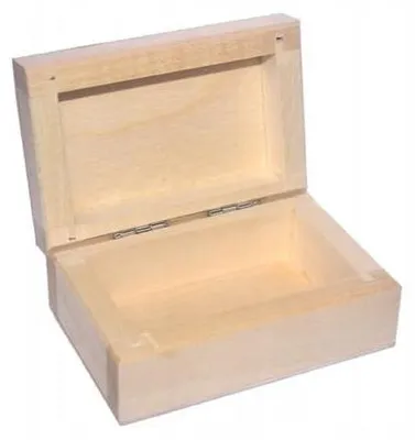 Holzkiste für Kleinteile, 9x6x4 cm, natur, unbehandelt