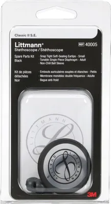 Image de Stéthoscope 3M Littmann, kit de réparation, Classic II S.E. Noir 40005