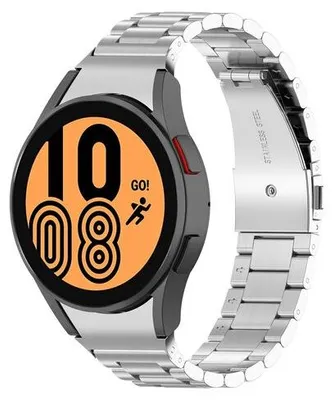 Produktbild von By Qubix passend für Samsung Galaxy Watch 4 - 40 mm / 44 mm - Edelstahl-Gliederarmband - Silber