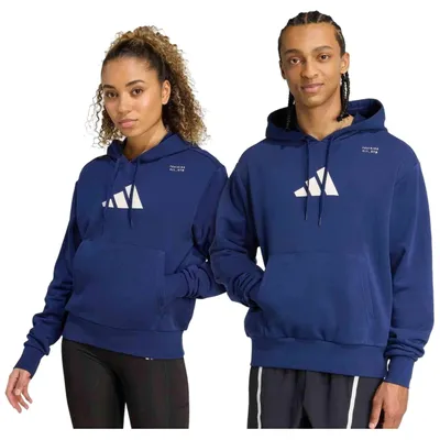Immagine prodotto di Felpa con cappuccio Adidas Graphic, linea Training, colore blu navy, unisex