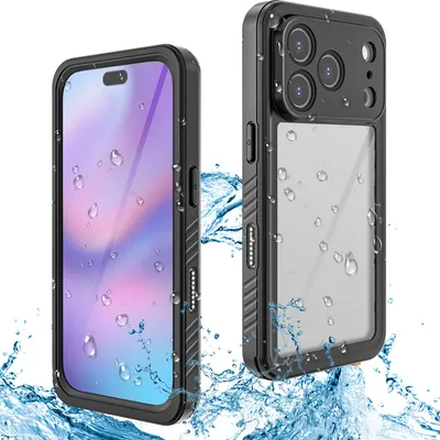 Produktbild von Für iPhone 17 Pro Wasserdicht Hülle 360 Grad Schutz Outdoor Rundumschutz IP68 er Ganzkörperschutz, Unterwasserschutzhülle Schwarz