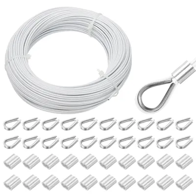 Zdjęcie produktu dla Kabel z powłoką winylową - 50 metrów, 20 aluminiowych osłon