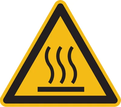 Produktbild von Dreifke® Warnschild, Warnung vor heißer Oberfläche W017 | Folie selbstklebend...