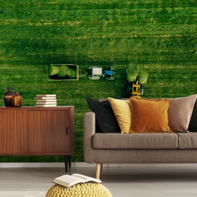Produktbild von Muralo XXL Selbstklebende FOTOTAPETE FELD Traktor Aussicht Vogelperspektive (B) 315 cm x (H) 210 cm Tapete Wandtapete WOHNZIMMER SCHLAFZIMMER 4603