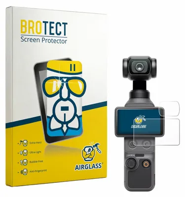 Produktbild von BROTECT Schutzglas für DJI Osmo Pocket 4 (Display + Linse) Schutzfolie Panzer Folie Glas Display Schutz klar