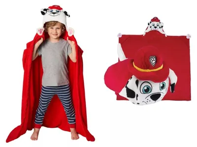 Obrázok produktu pre Detská supermäkká deka s 3D kapucňou PAW PATROL Marshall, 110/140 cm, PAW213047