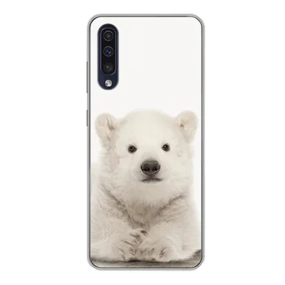 Produktbild von MuchoWow® Handyhülle Schutzhülle Hülle für Samsung Galaxy A50 Eisbär - Tiere - Kinder - Weiß - Jungen - Mädchen Silikon Softcase Handy Hülle - Mobiltelefonhülle