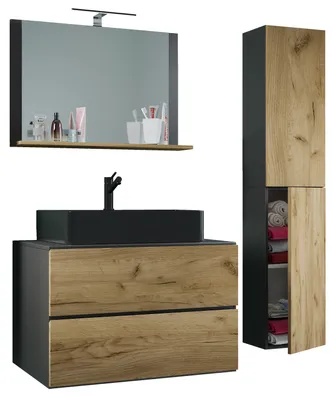 Obrázok produktu pre 4-dielne umývadlo kúpeľňový nábytok Lendas 80 cm L zásuvka