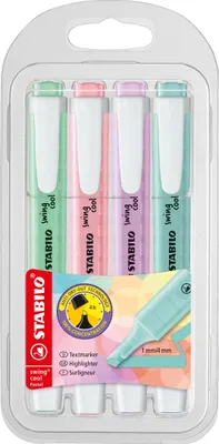 Zdjęcie produktu dla STABILO Textmarker swing cool Pastel Edition 4er PET-Etui