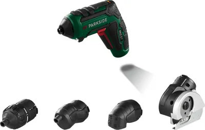 Produktbild von Parkside Akkuschrauber mit Tauschaufsätzen 4 V »PAS D7« mit Akku /Ladekabel