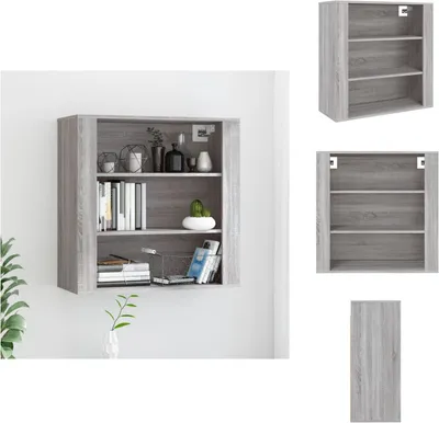 Image de vidaXL Armoire murale Gris Sonoma 80x33x80 cm Bois composite - Sideboards