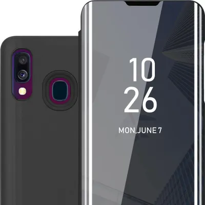 Obrázek produktu pro Cadorabo Pouzdro na mobilní telefon pro Samsung Galaxy A40 v černém krytu Zadní kryt Ochranné pouzdro Book Case Booklet