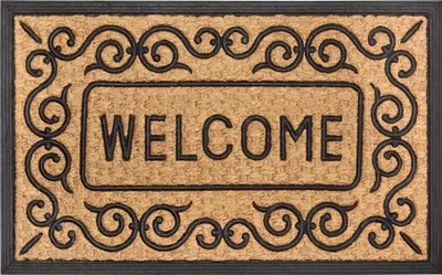 Produktbild von Hanse Home Mix Mats Fußmatte Gummi-Kokos Welcome Floral Border