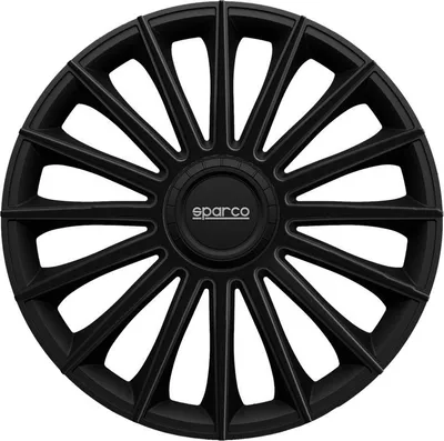 Obrázok produktu pre Kryty nábojov Torino 16 palcov ABS čierna sada 4