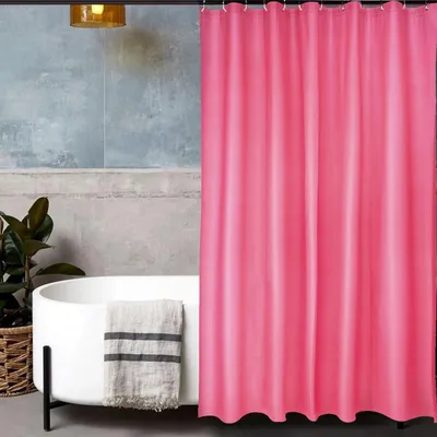 Produktbild von LIONMOOD Duschvorhang - Badewannen Vorhang inkl. Haken - PEVA - 180x200cm - Farbe-Pink