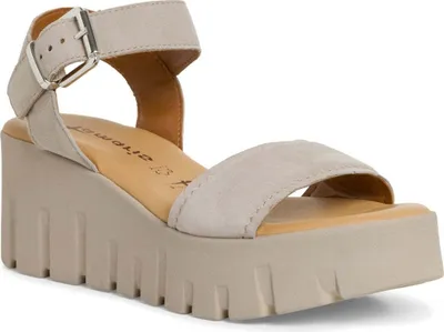Produktbild von Tamaris Damen Klassische Sandalen 1-28712-42 378 Farbe: Beige Größe: 36