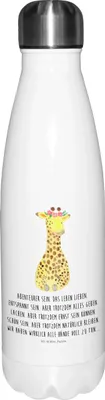 Produktbild von Mr. & Mrs. Panda thermo trinkflasche Giraffe Blumenkranz - Weiß - Geschenk, thermosflaschen, Abenteurer, trinkflaschen, Freundin, Thermos, Selbstliebe, metallflasche