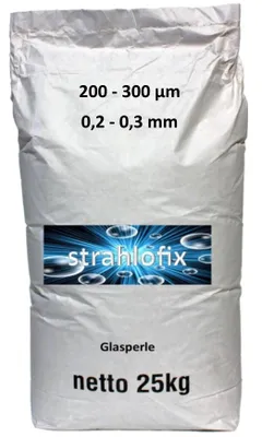 Produktbild von 25 kg Glasperlen Strahlmittel 200-300 µm 0,2-0,3mm
