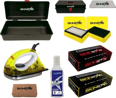 Zdjęcie produktu dla Zestaw smarów do nart SKINSTAR Worldcup Wax Set Starter, zestaw 9-częściowy zawierający smary węglowodorowe