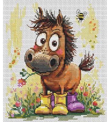 Zdjęcie produktu dla Zestaw do haftu krzyżykowego CDA „Siedmiomilowy but”, schemat do haftu, 16 x 19 cm