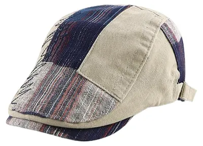 Productafbeelding van Heren pet, patchwork, katoen, grijs, maat M-L