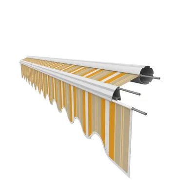 Produktbild von VANA Markisenstoff mit Volant für 4 x 3 m Markisen Markisenersatzstoff fertig genäht Maß Bespannung 3,83 x 3 m Volant 3,83 x 0,21 m Design SPD062