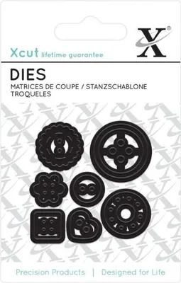 Produktbild von Docrafts xcut Schablonen Mini-Knöpfe 7 Stück