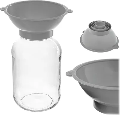 Obrázok produktu pre Plastový kuchynský lievik KADAX na poháre, sivý