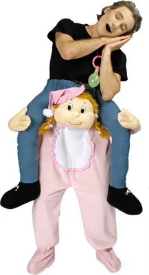 Produktbild von K332467 CARRY ME Huckepack trag mich Baby Kostüm rosa Einheitsgröße
