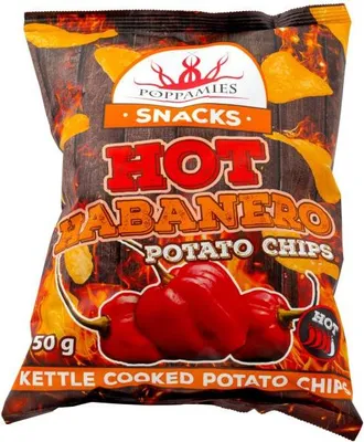 Produktbild von Poppamies Snacks Hot Habanero Potato Chips 150g