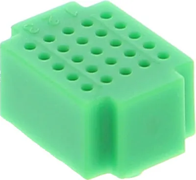 Produktbild von Miniatur Breadboard mit 25 Steckplätzen - div. Farben : Grün Farbe: Grün