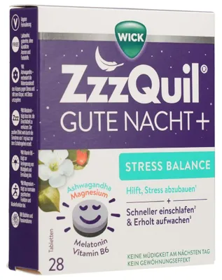 Obrázok produktu pre Wick Zzzquil Dobrú noc + Stress Balance 28 ks