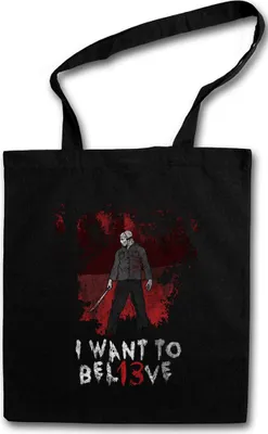 Produktbild von Urban Backwoods I Want To Bel13ve, Stofftasche, Farbe: Schwarz