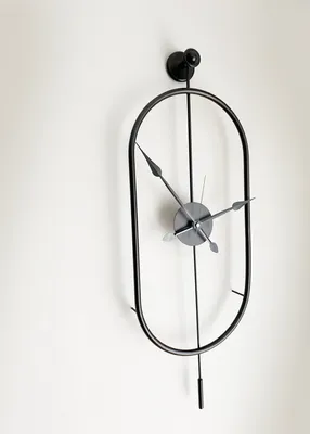Produktbild von Opviq, Mclock-00104, Wanduhren, Schwarz, Metall, 28 x 80 x 7 cm