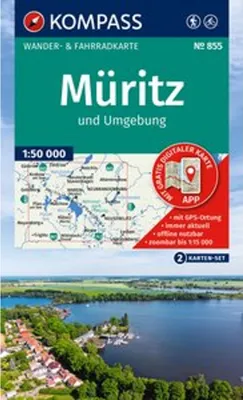 Produktbild von KOMPASS Wanderkarten-Set 855 Müritz und Umgebung (2 Karten) 1:50.000