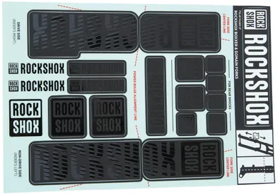 Produktbild von RockShox Dekorset Aufkleberset Stealth