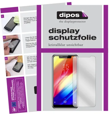 Produktbild von 2x Schutzfolie für HomTom H10 klar Displayschutzfolie Folie Display Schutz dipos