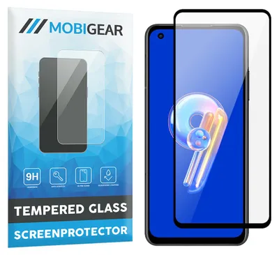 Produktbild von Mobigear Premium Displayschutzfolie für ASUS Zenfone 9, gehärtetes Glas, Displayschutz – kompatibel mit Hüllen – Schwarz